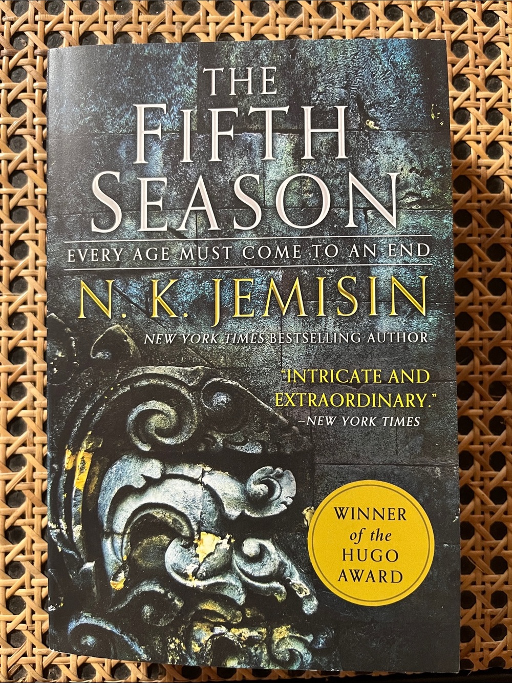 The Fifth Season by N.K. Jemisin - Hardcover-style Paperback, Black & Gold Cover